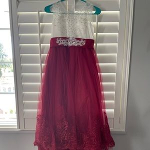 NWT girls dress up red and white dress